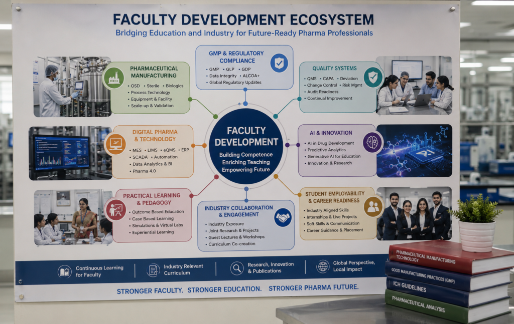 Faculty development in pharmaceutical education connecting pharmacy faculty with industry, GMP, AI and digital pharmaceutical technologies
