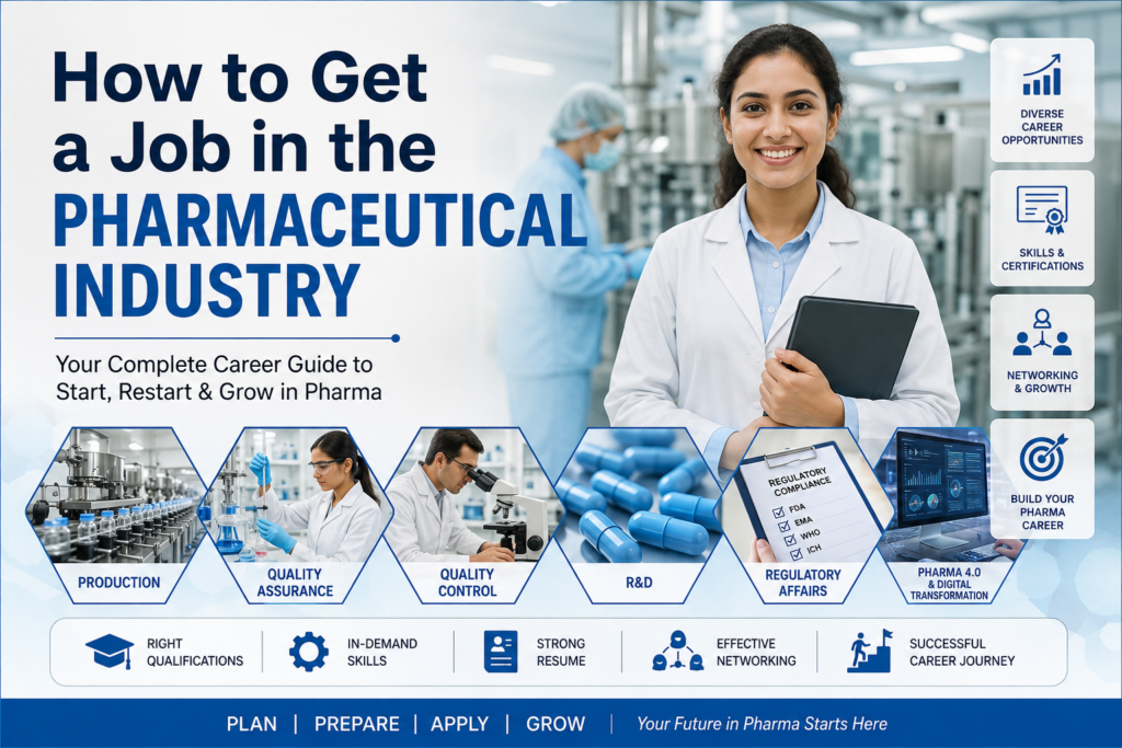 How to get a job in pharmaceutical industry career roadmap