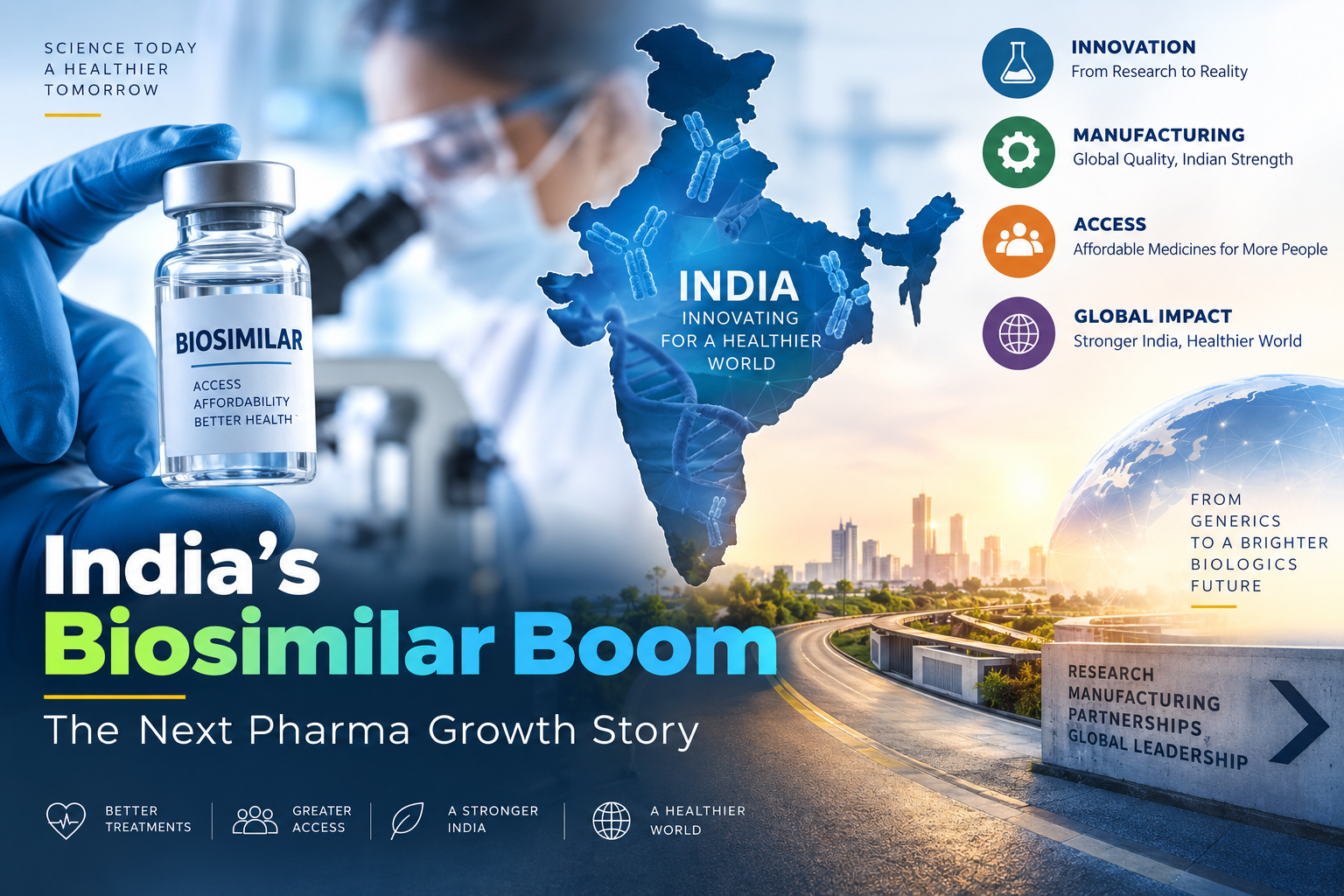 India’s growing biosimilar industry driving pharmaceutical innovation, manufacturing and global healthcare access